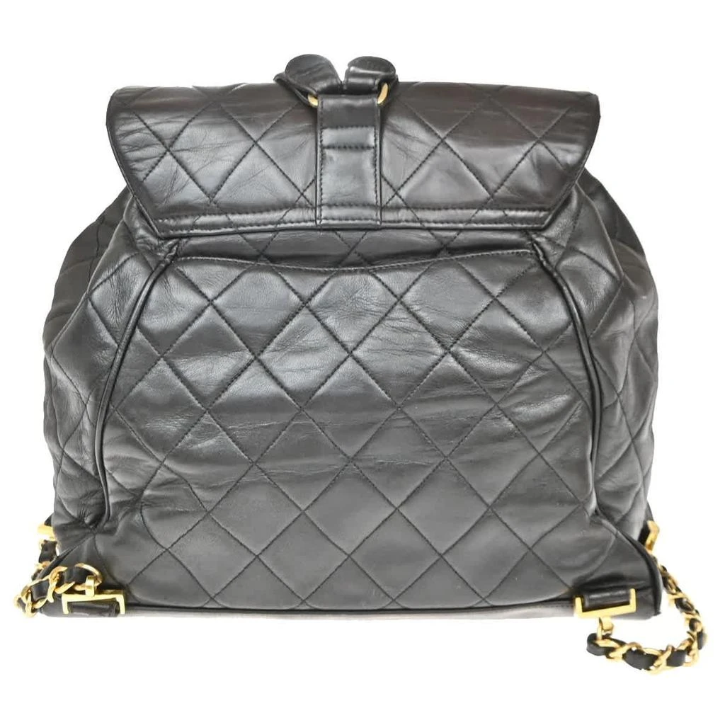 Chanel Vintage Cc Flap Backpack Leather Leather Backpack Bag (Pre-Owned) 2