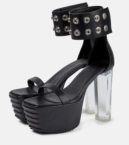 Rick Owens Minimal Grill leather platform sandals 5