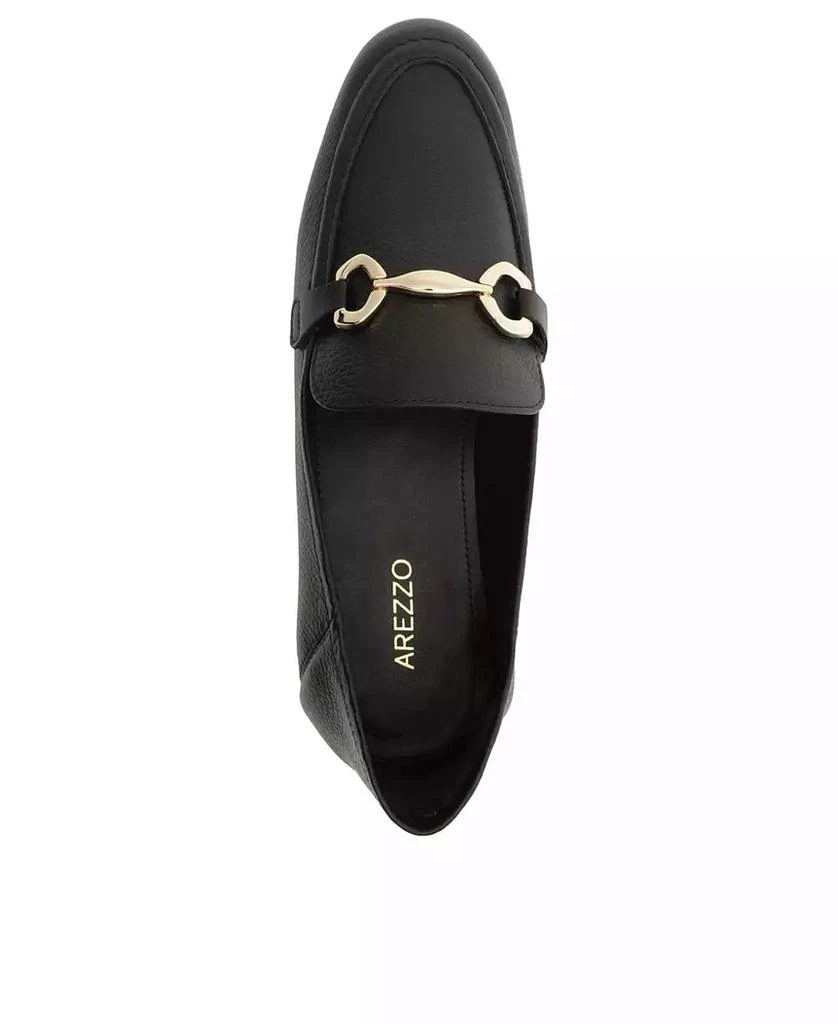Arezzo Emma Horse Bit Pebble Leather Classic Loafers 4