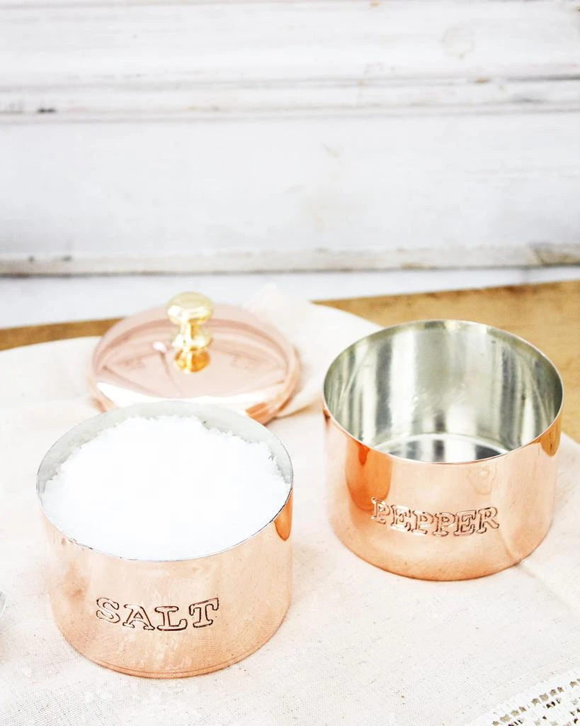 Coppermill Kitchen Cellar Vintage Inspired Copper Salt & Pepper Set 2