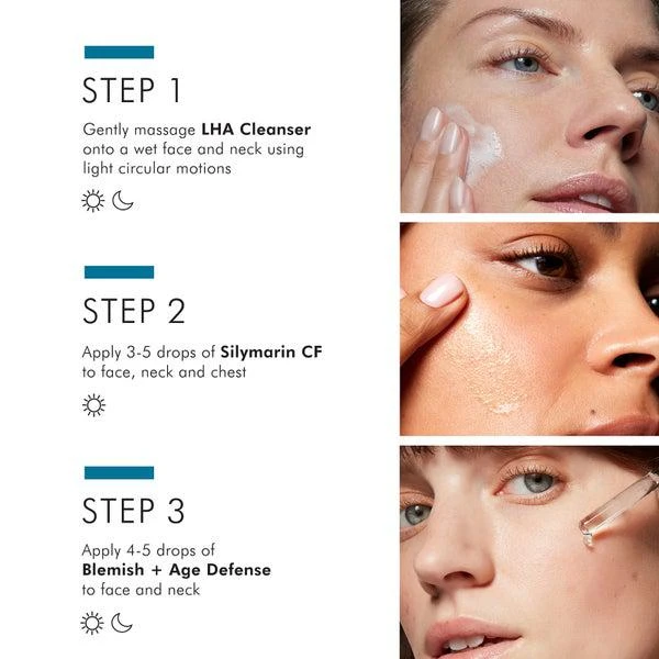 SkinCeuticals SkinCeuticals Clarifying Adult Acne Skin System with Salicylic acid & Travel Sized Silymarin CF Vitamin C Serum ($246 Value) 4