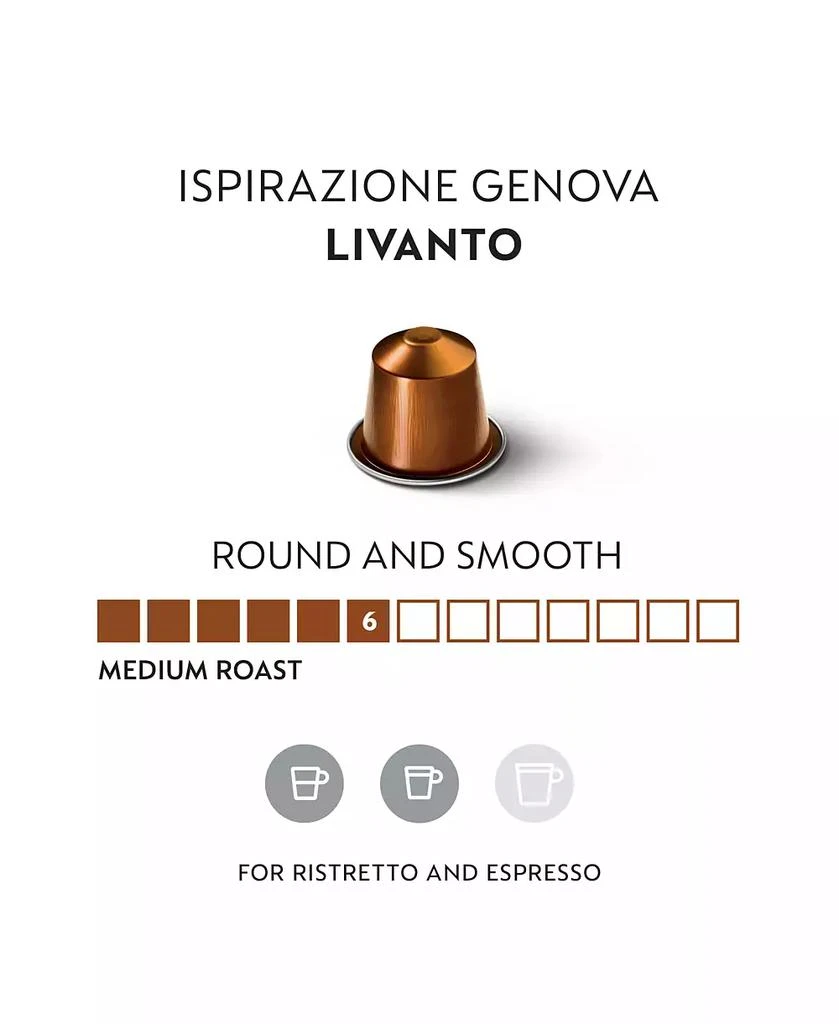 Nespresso Capsules OriginalLine, Ispirazione Genova Livanto, Medium Roast Espresso Coffee, 50-Count Espresso Pods, Brews 1.35-oz. 3