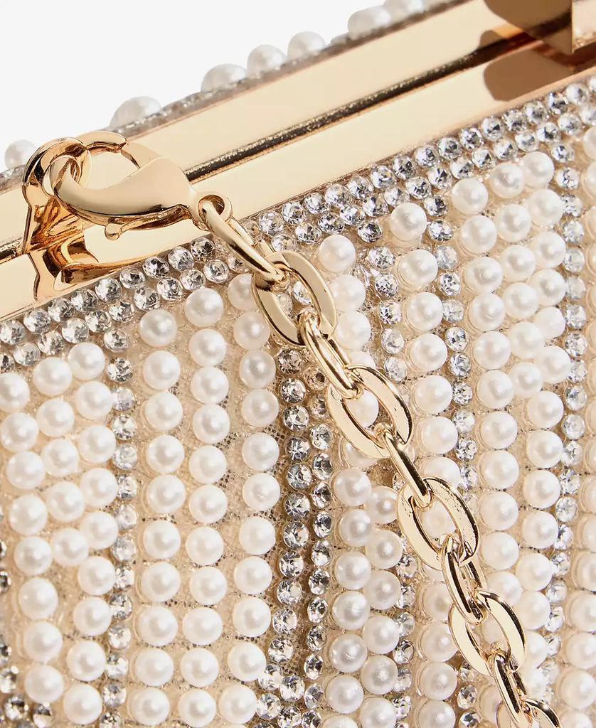 INC International Randdi Wavy Imitation Pearl Clutch, Exclusively at Macy's