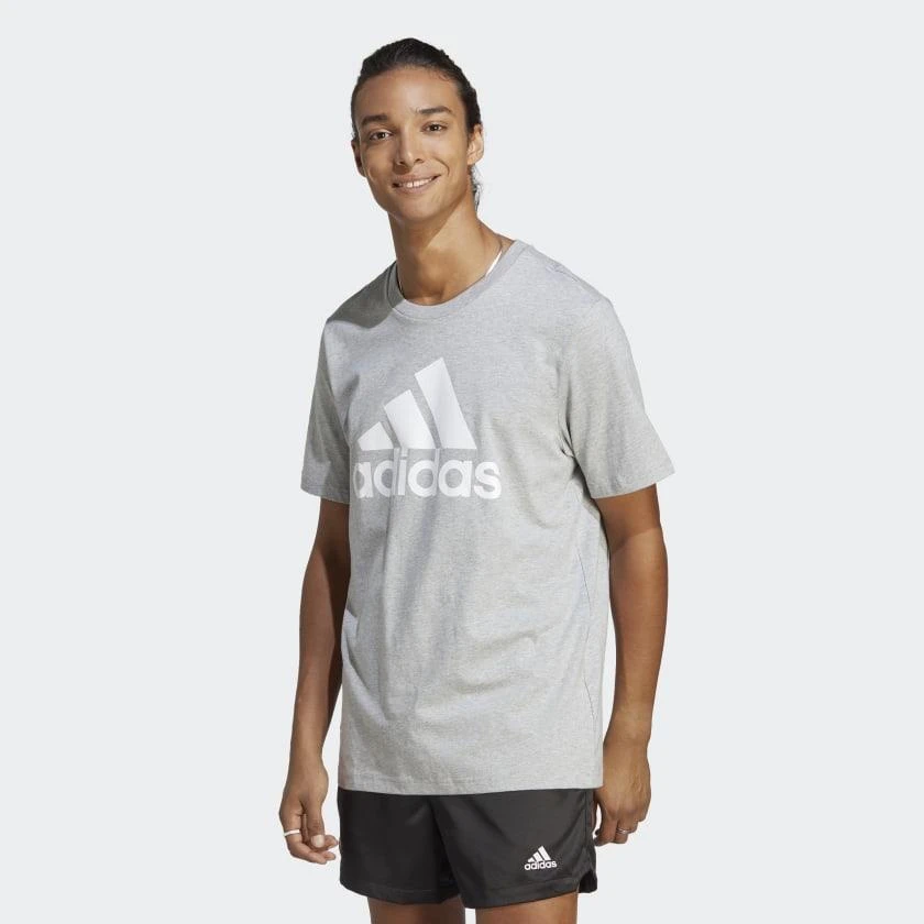 adidas Men's  Essentials Single Jersey Big Logo Tee 2