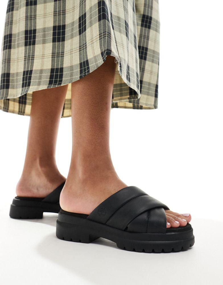 Timberland London Vibe strappy sandal in triple black – On
