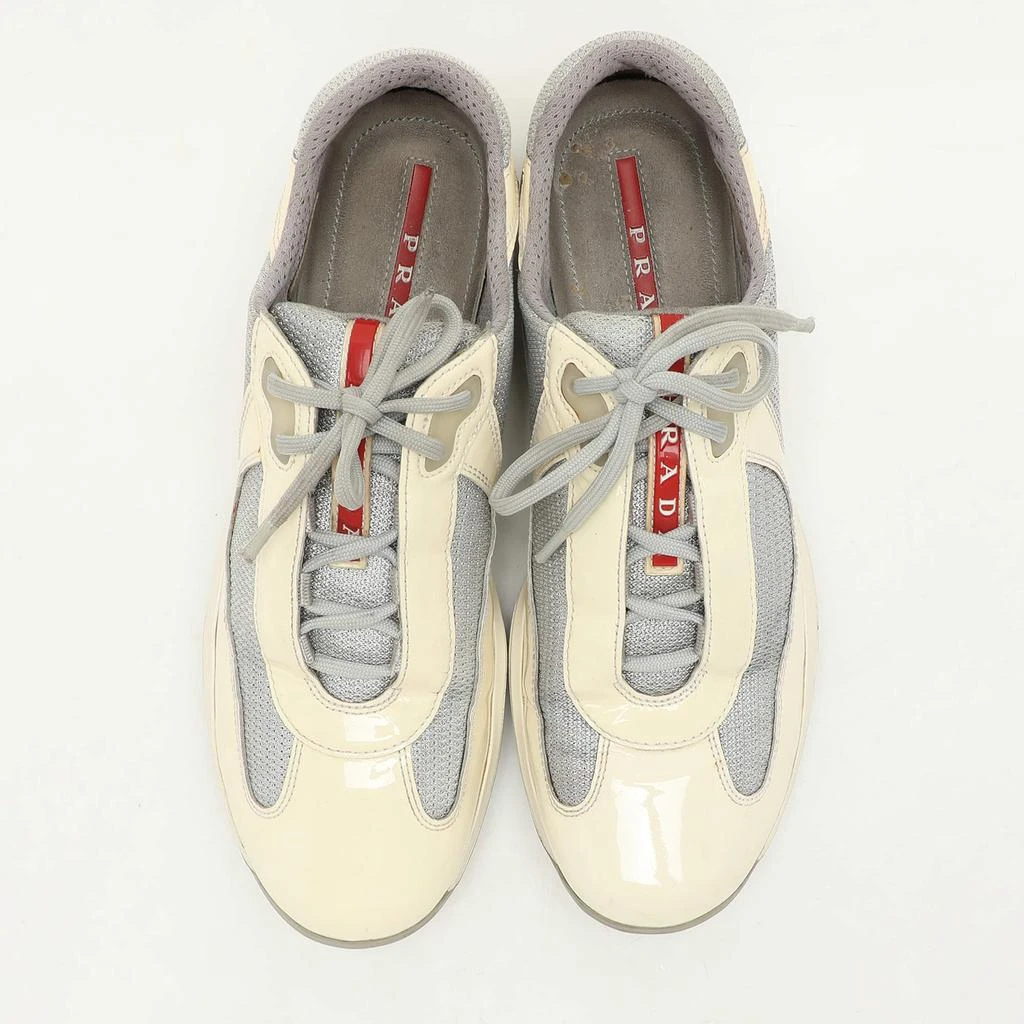 Prada Prada Sport White/Grey Leather And Mesh America's Cup Low Top Trainer Sneakers Size 40 3