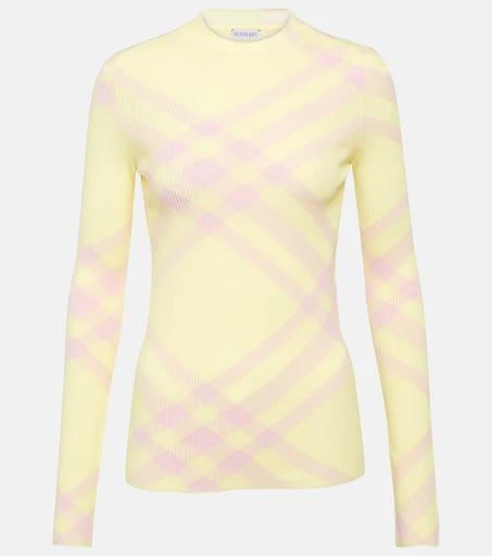 Burberry Burberry Check wool-blend top 1
