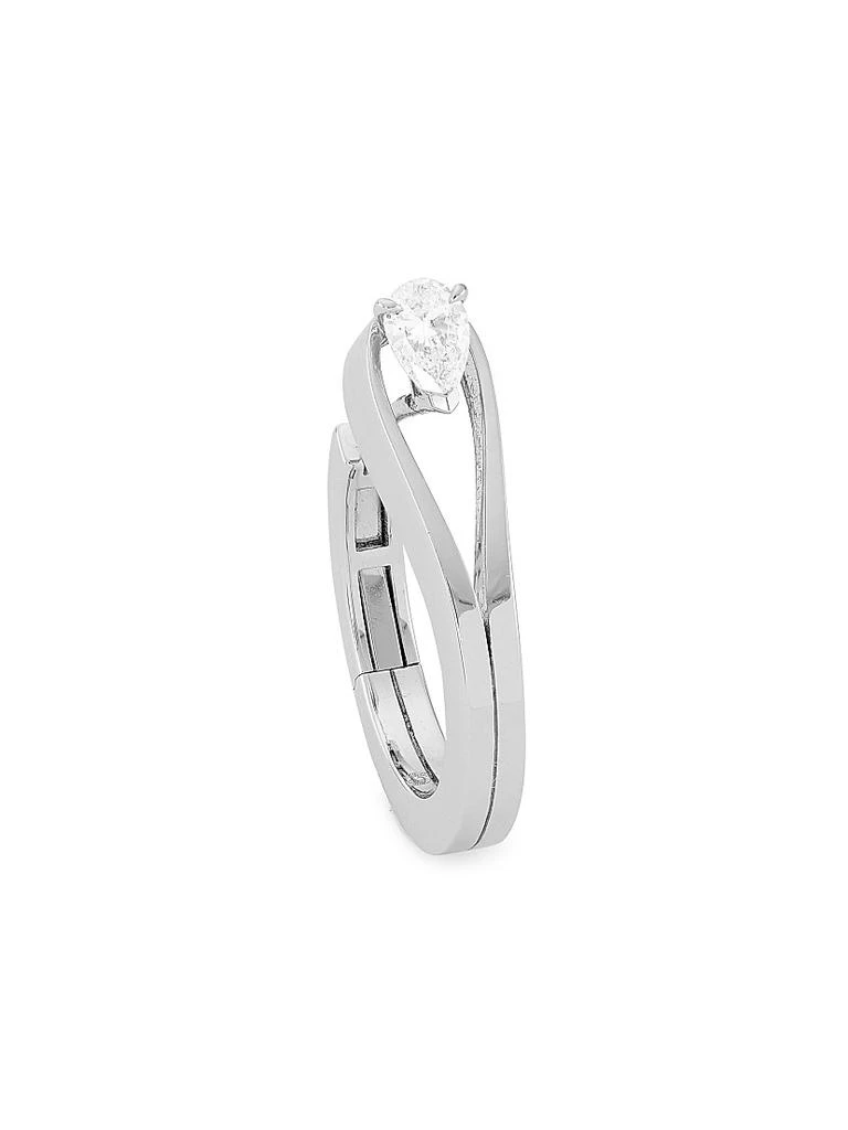 Repossi Serti Inversé 18K White Gold & 0.2 TCW Diamond Single Hoop Earring 1