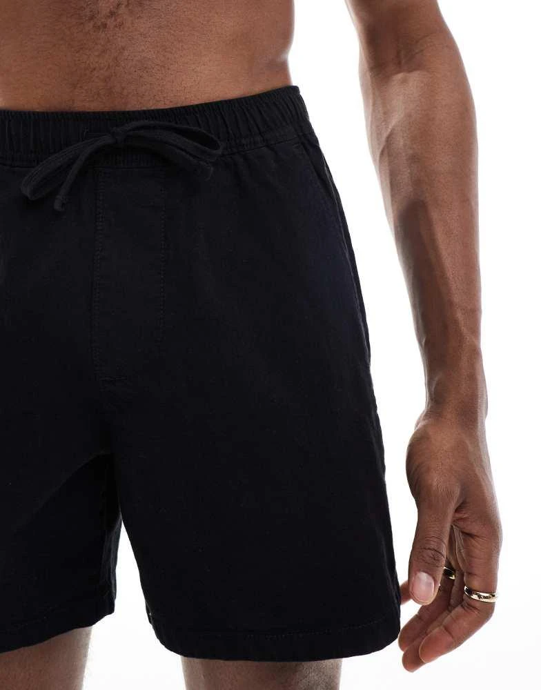 HOLLISTER Hollister textured linen short in black 4