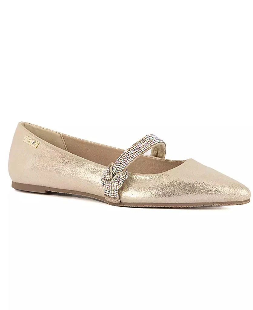Sugar Women's Lingo Pointed Toe Rhinestone Flats 1