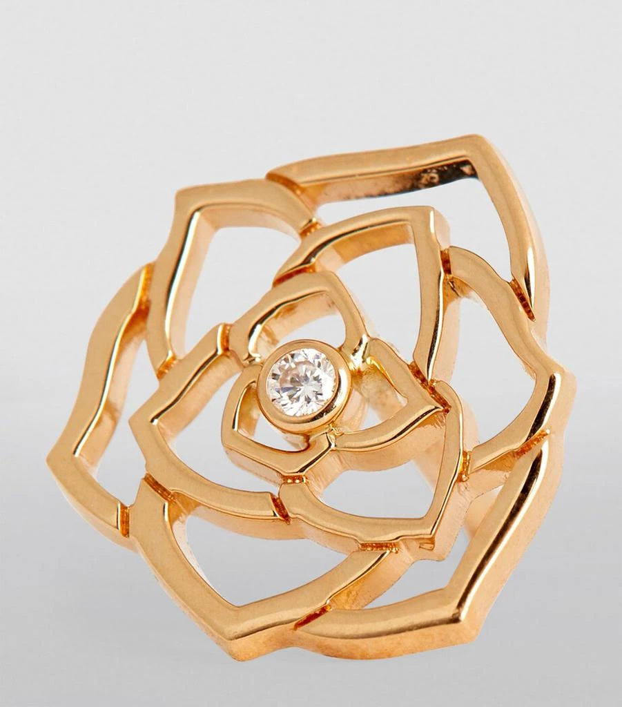 PIAGET Rose Gold and Diamond Rose Earrings 8
