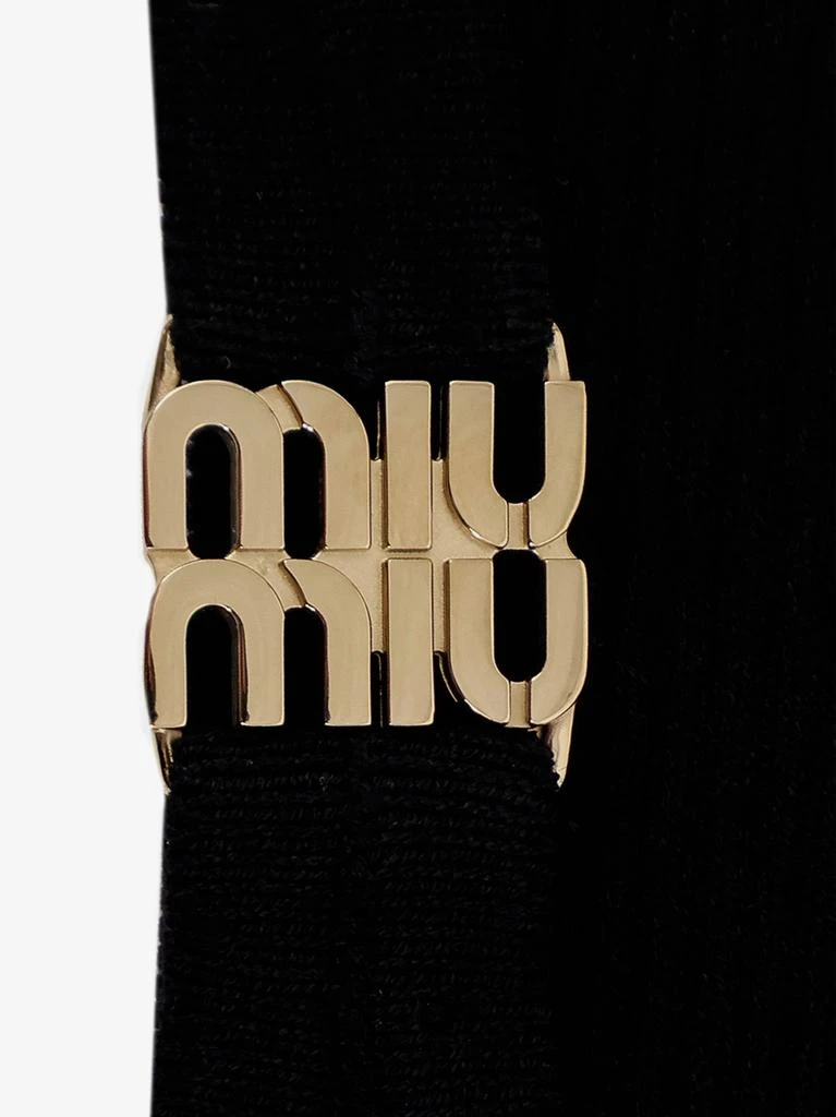 Miu Miu Viscose top with metal logo 3
