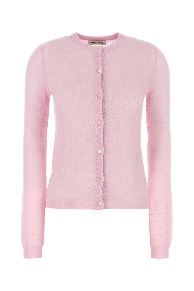 【専用】MIU MIU mohair cardigan 38 Miu Miu - Diamante Embroidered Mohair-Blend Cardigan