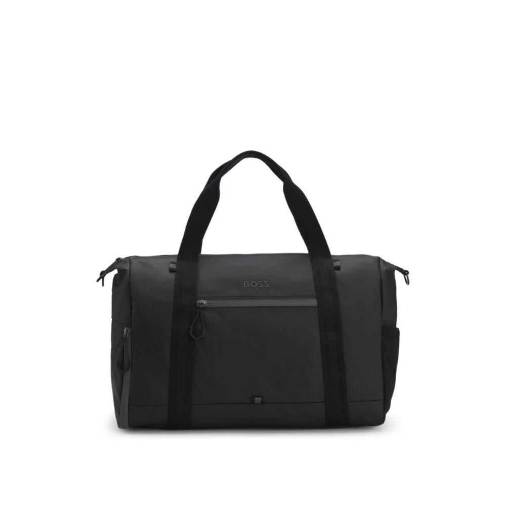 Hugo Boss Reflective-detail holdall in faux leather