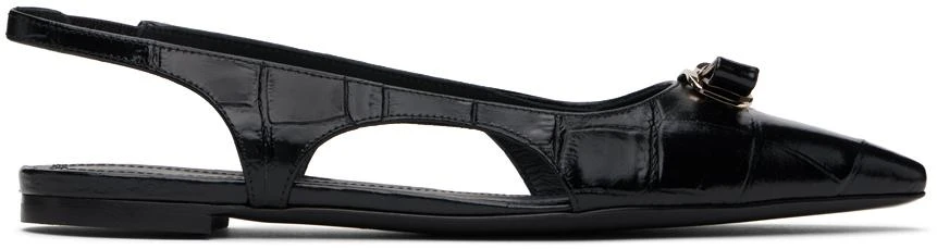 Ferragamo Black Mini Bow Ballet Flats 1