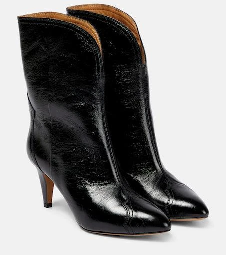 Isabel Marant Dytho crinkled leather ankle boots 1