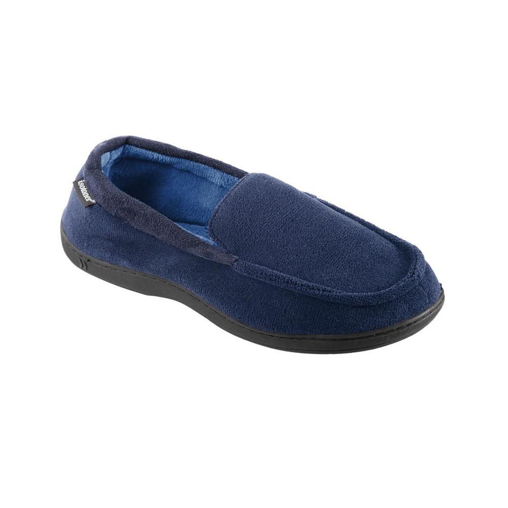 Isotoner Signature Men's Microterry Jared Moccasin Slippers with Memory Foam