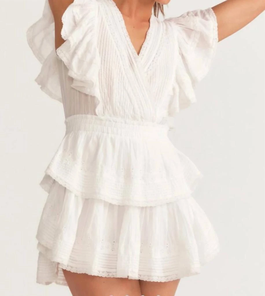 LOVESHACKFANCY Gwen Dress In White 1