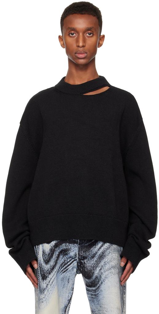 CAMPERLAB Black Melange Knit Sweater