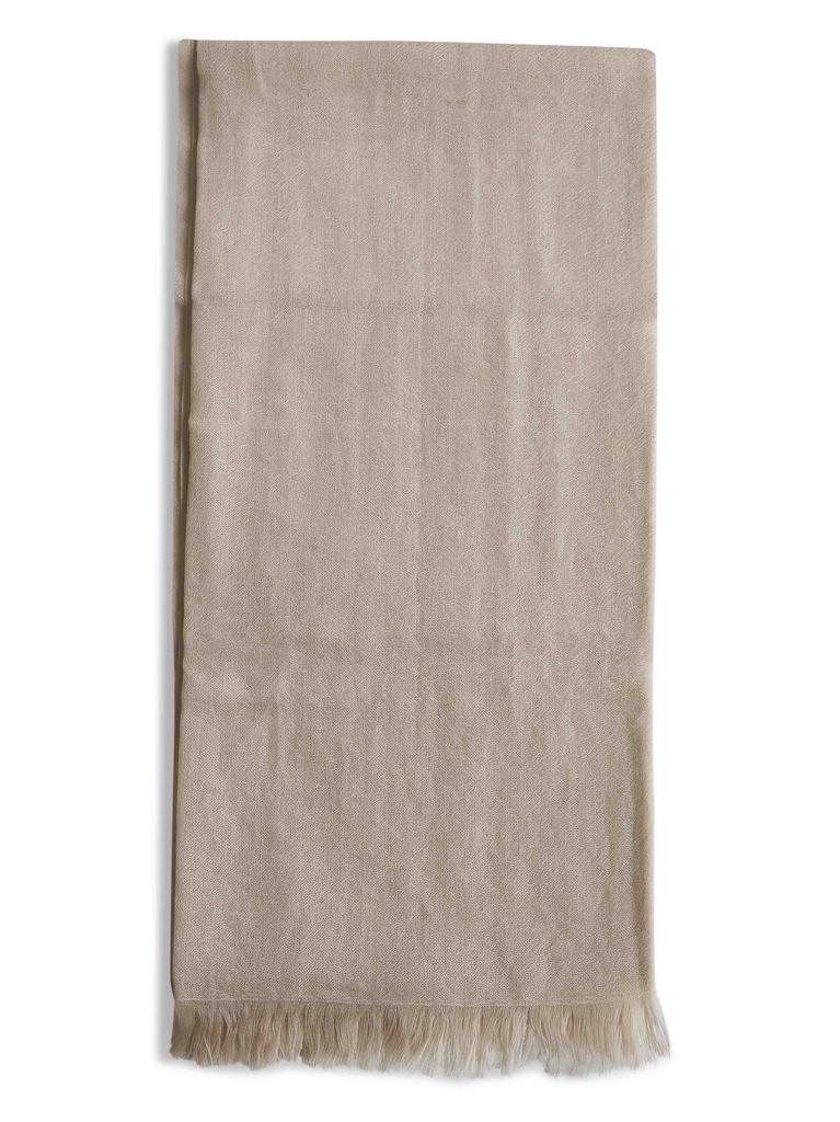 Brunello Cucinelli BRUNELLO CUCINELLI | Beige cashmere and silk scarf | Women | PZ