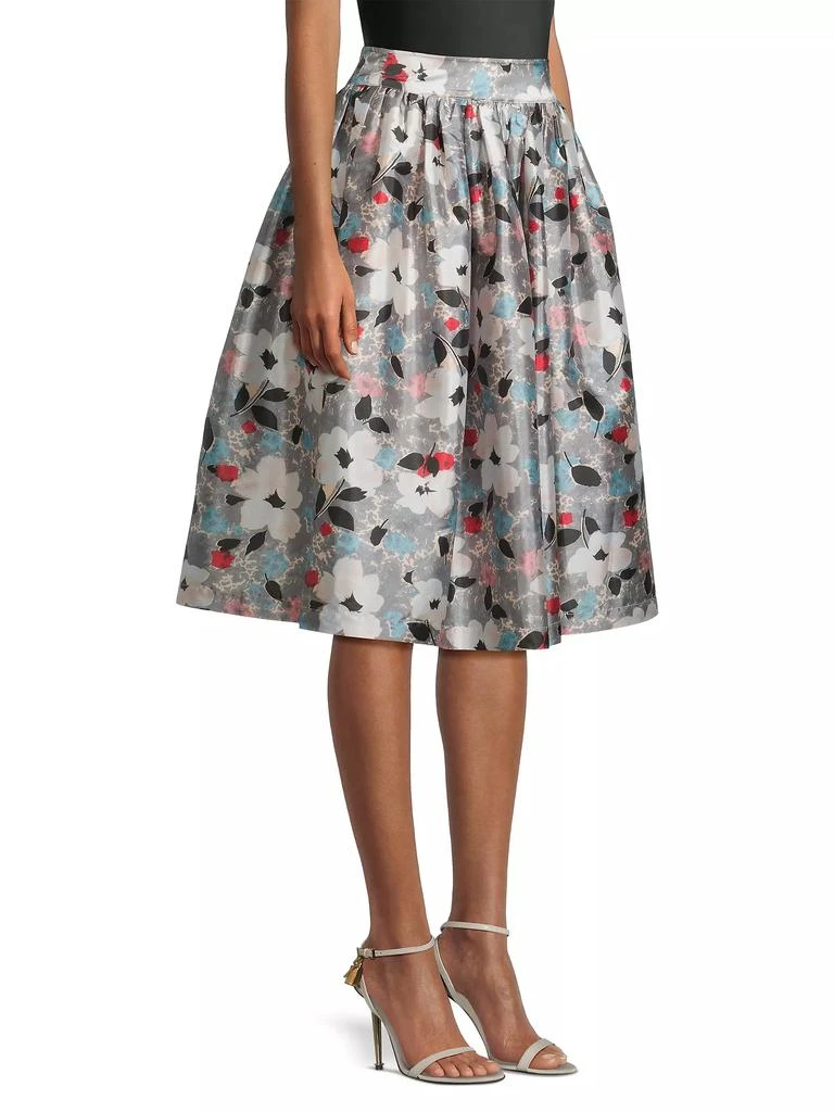 Frances Valentine Barbara Poppy Satin Midi-Skirt 4