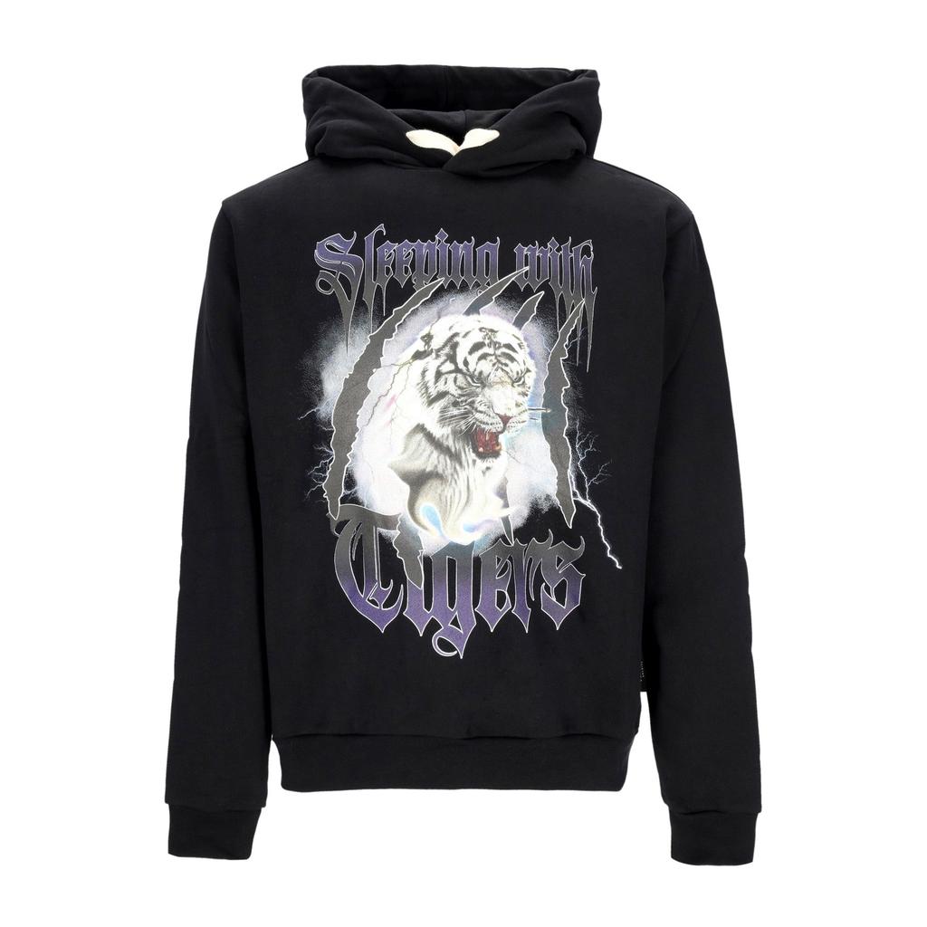 PHOBIA Tiger Hoodie X Emis Killa Black Men's Lightweight Hooded Sweatshirt