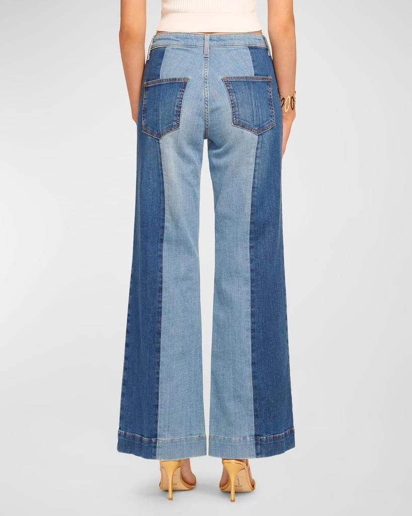 Ramy Brook Vinnie Two-Tone Denim Jeans 4