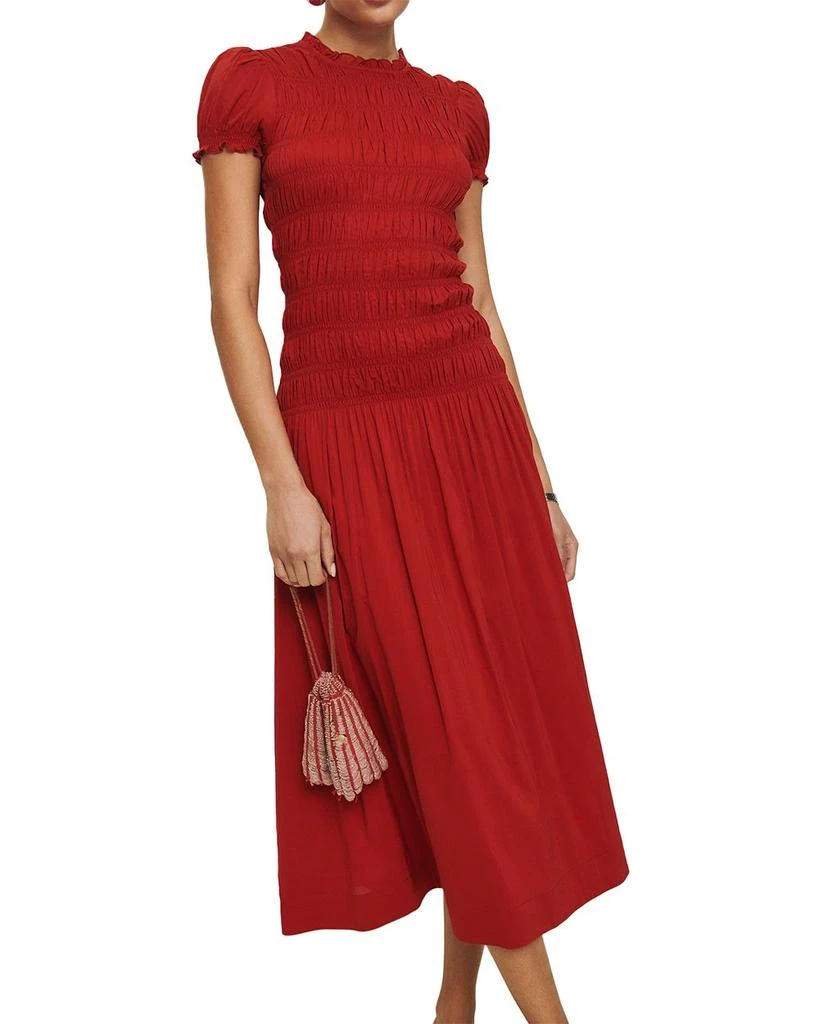 Reformation Kiria Smocked Midi Dress 1