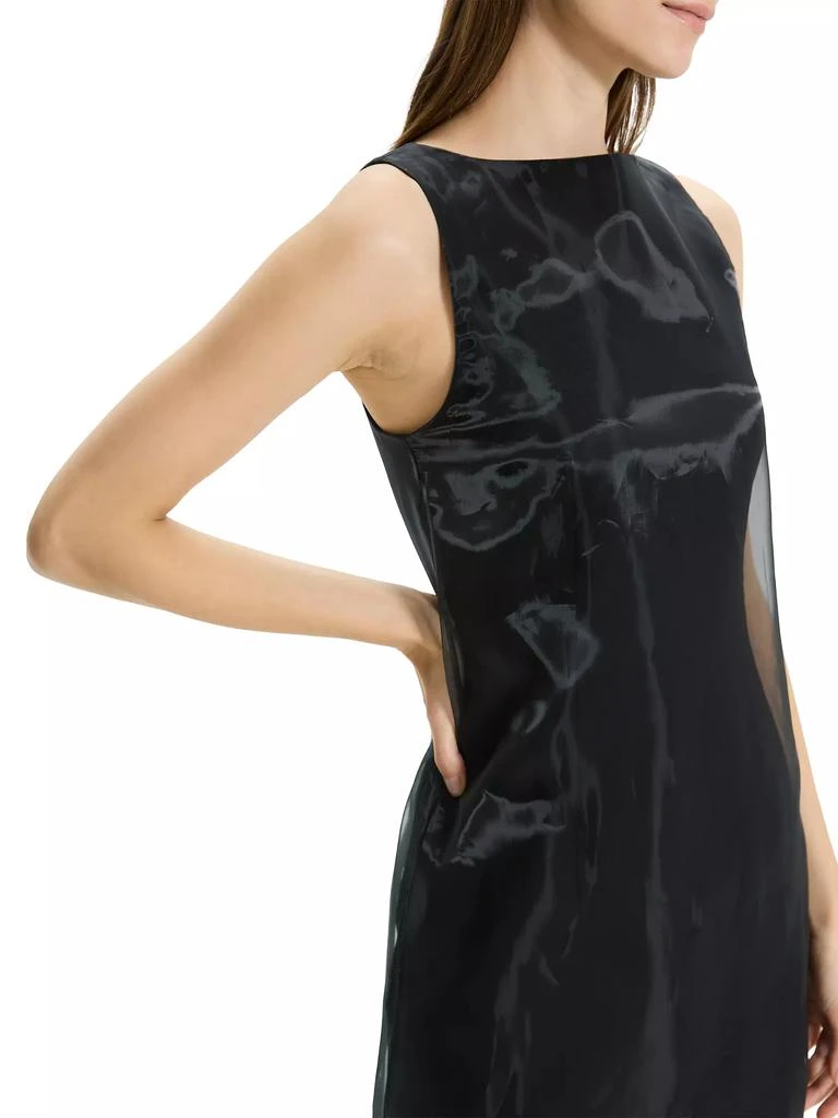 Theory Sleeveless Linen-Blend Organza Dress 6