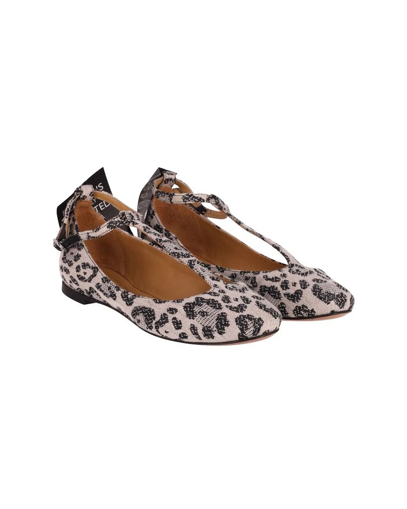 See by Chloé Chloe Leopard Print T-Strap Flats in Multicolor Canvas 3