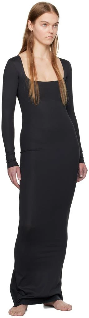 SKIMS Black SKIMS Body Long Sleeve Long Slip Maxi Dress 4