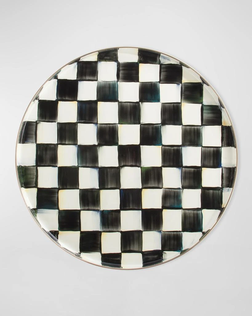 MacKenzie-Childs Courtly Check Round Enamel Tray 1