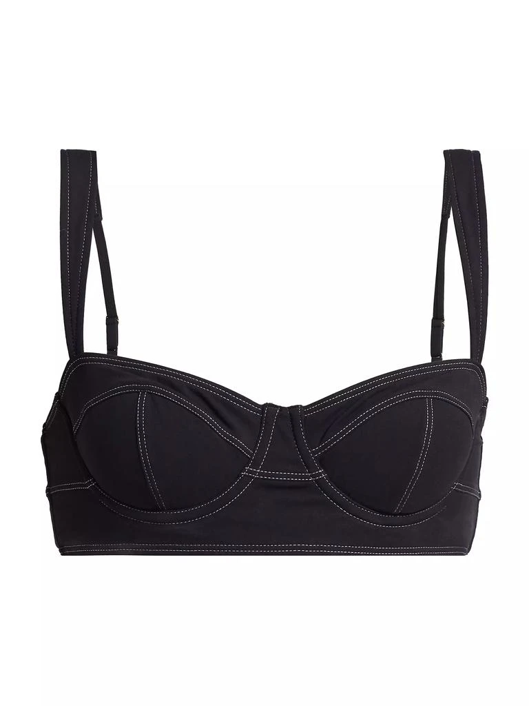 Ulla Johnson Ravello Lace-Up Bustier Bikini Top 1