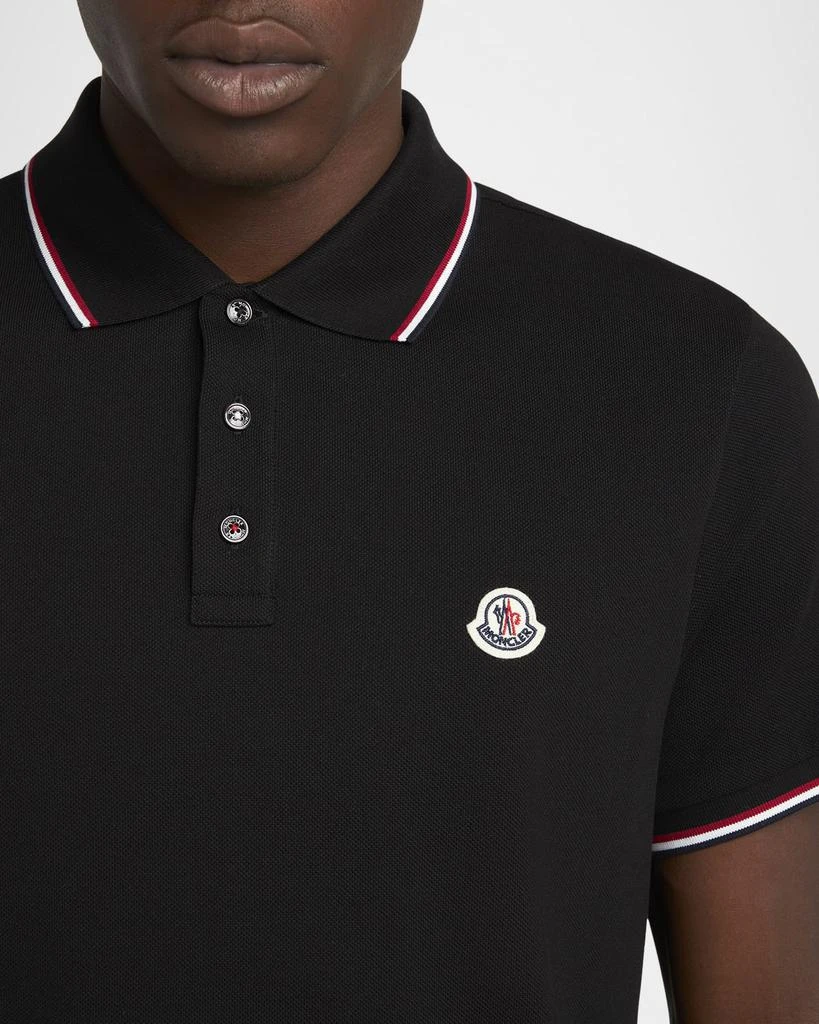Moncler Men's Striped-Trim Polo Shirt 5