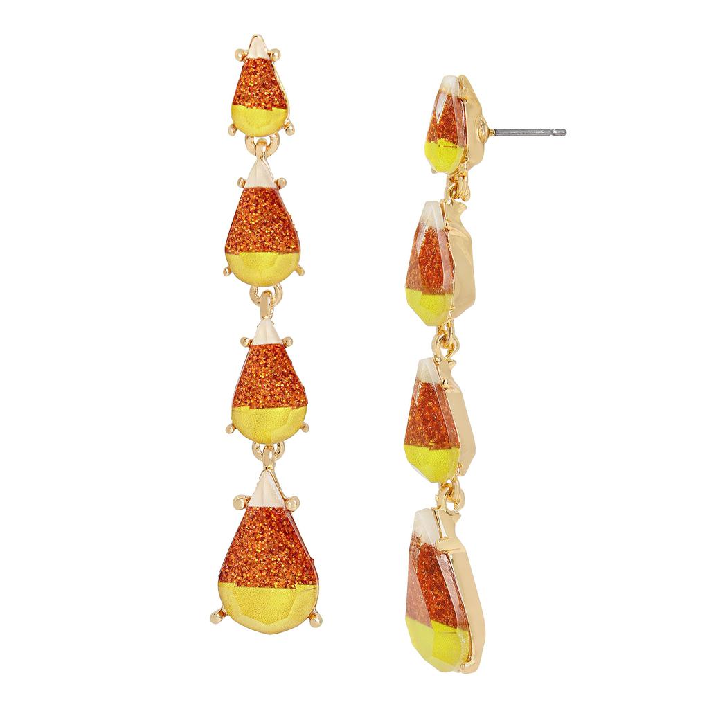 Betsey Johnson Candy Corn Linear Earrings