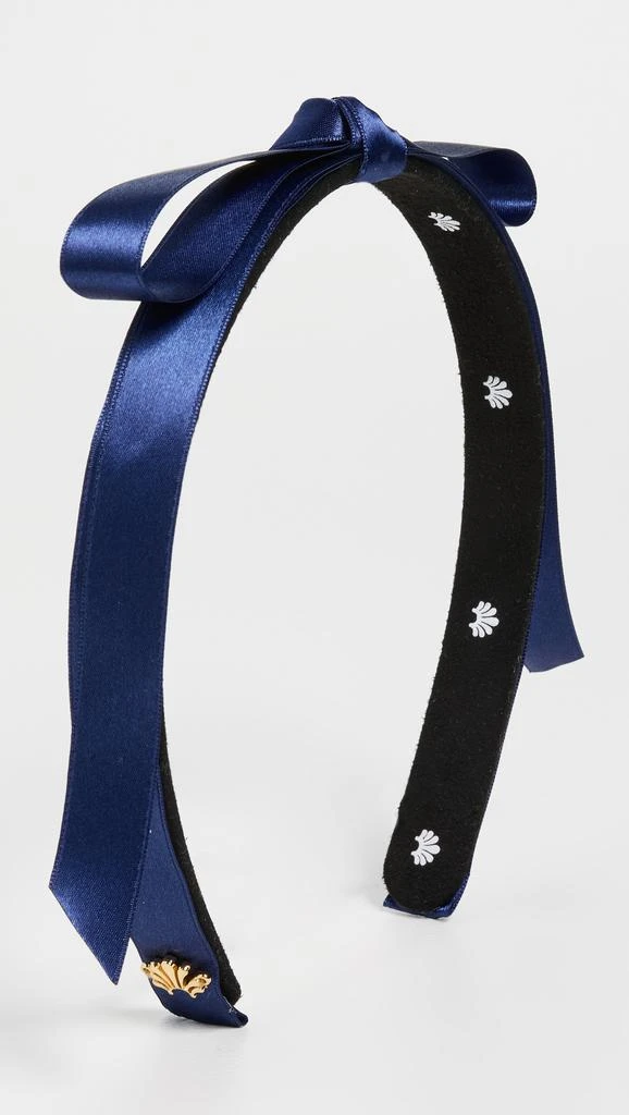 Lele Sadoughi Bardot Satin Ribbon Headband 1