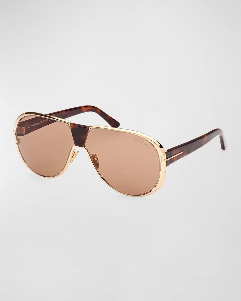Tom Ford Men's Vicenzo Metal and Acetate Aviator Sunglasses 1