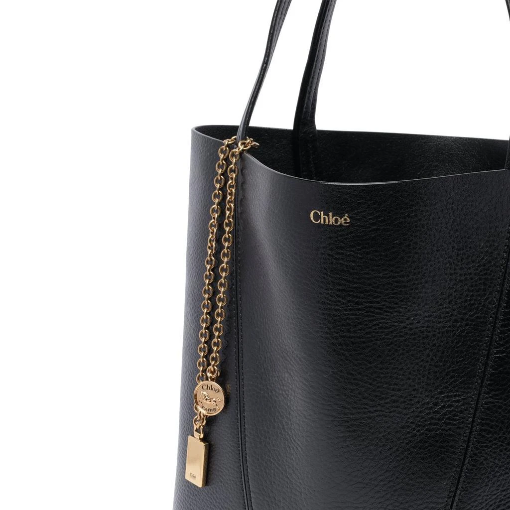 Chloé Chloé Spin Charm Detailed Tote Bag 4