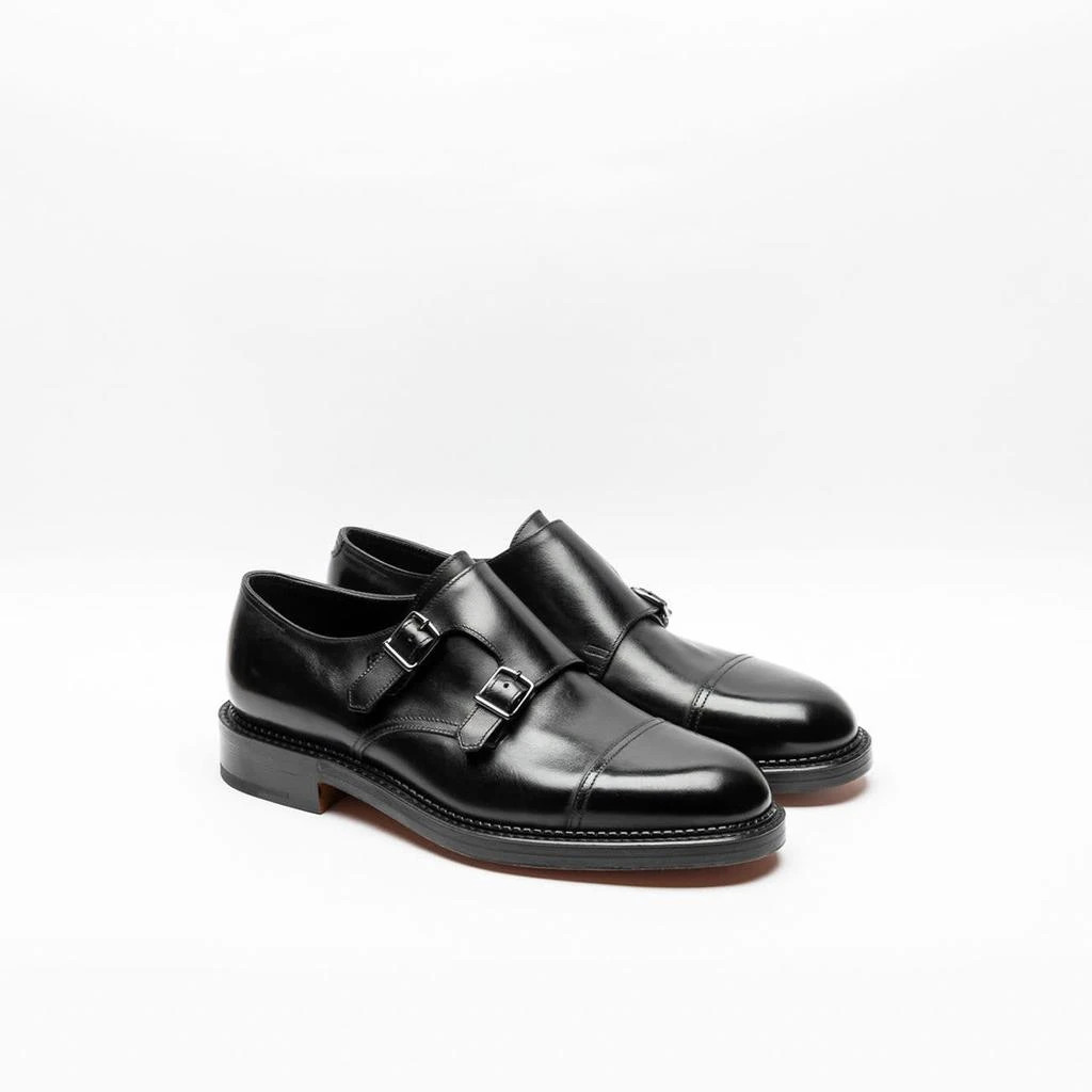 John Lobb Ns Black Calf Monk Strap Shoe 2