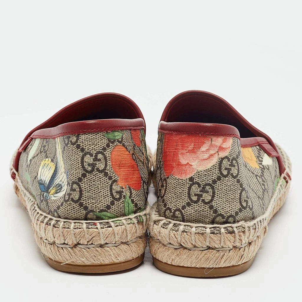 Gucci Gucci Beige/Brown GG Supreme Canvas Tian Print Espadrille Flats Size 37.5 5