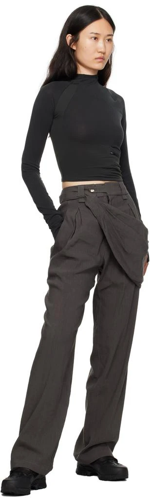 Hyein Seo Gray Belt Bag Trousers 4