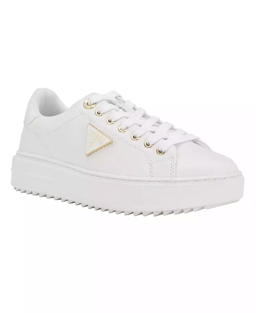 GUESS Women's Denesa Treaded Platform Lace-Up Sneakers 1