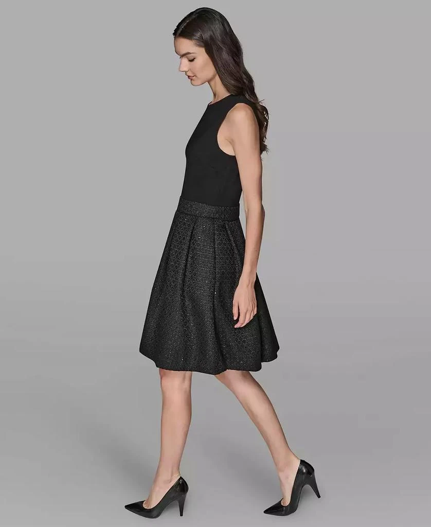 slim fit dress slacks Ica Ica Dress Knit Dress A-Line Dress Flare Dress Cashmere Touch Midi Length High Neck Fit & Flare Midi Long Long Length Cable Knit High Waist Women's