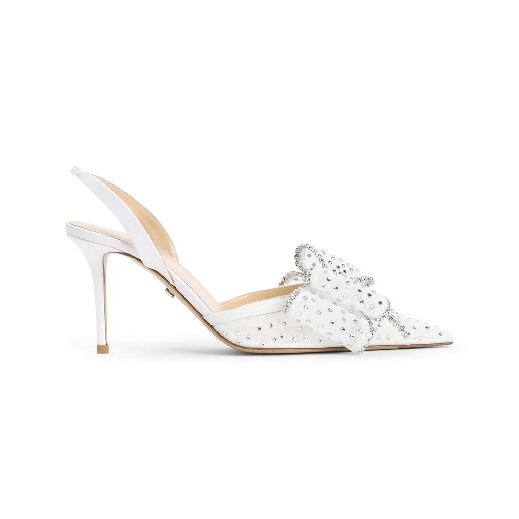 Mach & Mach Le Cadeau Mesh Strass Pumps