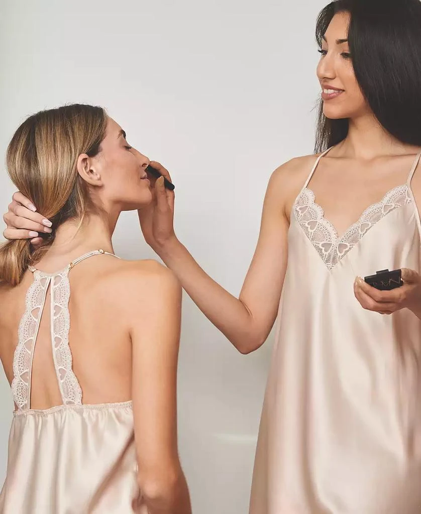 Flora Nikrooz Kit Matte Heart Lace Chemise Lingerie Nightgown 6