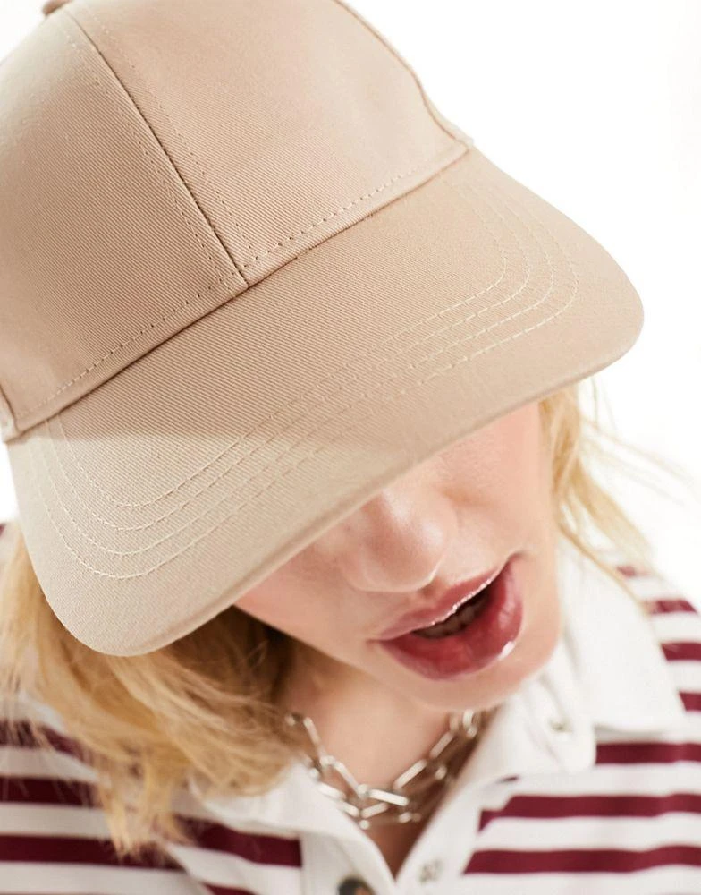 ASOS ASOS DESIGN baseball cap in stone 2