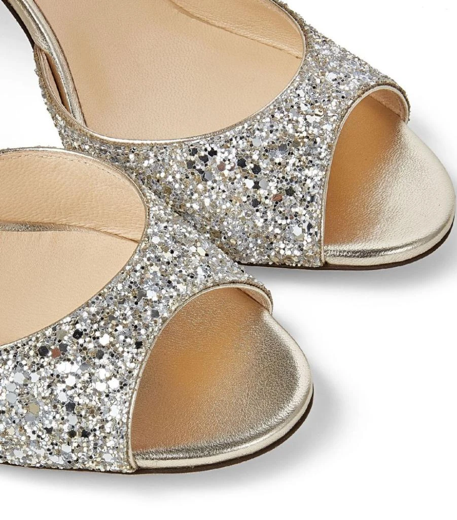 Jimmy Choo Emsy 85 Glitter Sandals 7