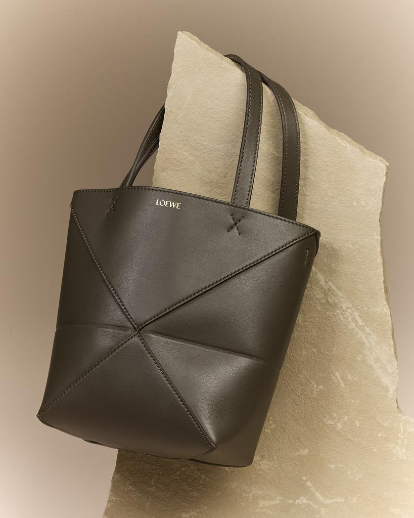 Loewe Puzzle Fold Mini Tote Bag in Shiny Leather - Crossbody
