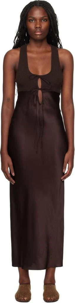 Christopher Esber Burgundy Monument Cami Maxi Dress 1