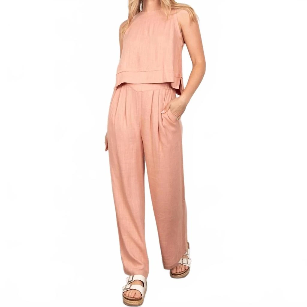 Pine Apparel Breezy Matching Pant Set In Pink 2